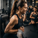 Personas adultas en una actividad de gimnasio · Imagen ilustrativa generada con IA